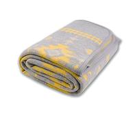 ACUSHLA Myers Couverture en Laine mérinos - Chaude, épaisse, Lavable, Grande Couverture, idéale pour lit, canapé, Camping, Toutes Saisons, Gris Clair 221 x 160 cm