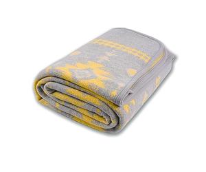 ACUSHLA Myers Couverture en Laine mérinos - Chaude, épaisse, Lavable, Grande Couverture, idéale pour lit, canapé, Camping, Toutes Saisons, Gris Clair 221 x 160 cm