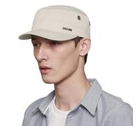 ACUSS Cap-Dessus Plat Classic Plain Vintage Armée Militaire Cadet Style Coton Cap Hat réglable - P0042_Beige - Taille unique