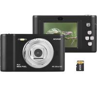 Acuvar Appareil photo numérique 4K 50 MP, autofocus pour enfants avec double objectif avant et arrière, carte de 32 Go, zoom numérique 8x, caméra vidéo compacte de voyage pour enfants, adolescents
