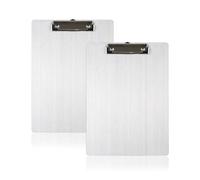 Acuxiaza 2 Pièces A4 Porte-Bloc en Aluminium, Haute Résistant Planchettes avec Pince, 31,8 x 22,9 cm, Métal Bloc à Pince pour Bureau, École, Laboratoire et l'Industrie