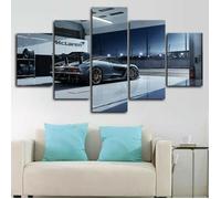 Acv-1178 Toile imprimée Super voiture de sport 5 pièces affiche murale photos peintures imprimées HD décor(Sans cadre)