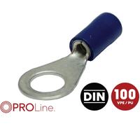 ACV 346550-2-0-p Cosse à oeillet Ø du trou=6.5 mm entièrement isolé bleu 100 pc(s) Piece