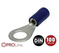 ACV Cosse à oeillet Ø du trou=6.5 mm entièrement isolé bleu 1 pc(s) Piece