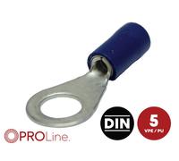 ACV Cosse à oeillet Ø du trou=6.5 mm entièrement isolé bleu 1 pc(s) Piece