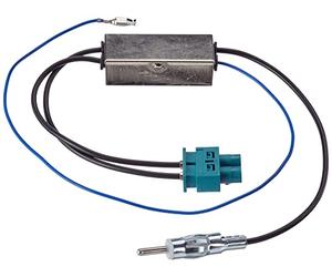 ACV Electronic Adaptateur d'antenne double Fakra Z avec alimentation fantôme et fonction Diversity vers connecteur DIN pour Audi