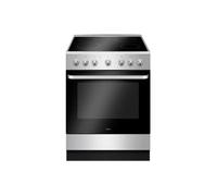 ACV6003S - Cuisinière - pose libre - largeur : 60 cm - profondeur : 60 cm - hauteur : 85 cm - avec système auto-nettoyant - argent