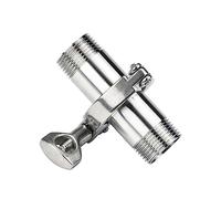 ACVACV Adaptateur de Virole filetée à Trois Colliers en Acier Inoxydable SS304 avec Joint en Silicone, for raccords sanitaires de Jardin et de Maison.(DN40 x Ferrule 64)