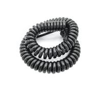 ACVACV Câble spiralé à Ressort multiconducteur Noir Extensible de 2,5 mètres, for système de cinéma Maison Le Cordon d'alimentation Peut étendre Les Fils de Traction(24 AWG 0.2mm)