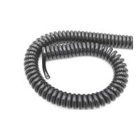 ACVACV Câble spiralé à Ressort multiconducteur Noir Extensible de 3,7 mètres, for système de cinéma Maison Le Cordon d'alimentation Peut étendre Les Fils de Traction(17 AWG 1.0mm)