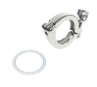 ACVACV Pinces sanitaires à Trois viroles en Acier Inoxydable, adaptées au trèfle, for Bride de Tuyau avec Joint en Silicone(K-286mm)