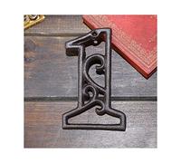 ACVACV Plaque d'immatriculation de Maison à Chiffres en Fonte, for Portes d'hôtel, numéros d'adresse de Chambre, décoration Murale de Jardin de Maison, 1 pièces(Number 1)