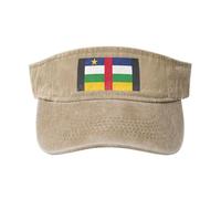 ACVnbm Chapeau de soleil unisexe avec imprimé drapeau de l'Afrique centrale, visière incurvée réglable pour homme et femme au quotidien, naturel, Taille unique