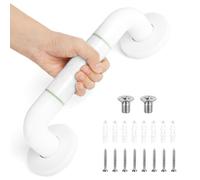 ACWOO Antidérapante Barre d'appui de Salle de Bain, 30cm Barre d'appui en Acier Inox 304 avec Anneau en Caoutchouc Phosphorescent, Barre d'Appui Antidérapant Poignée pour Personnes Aîné, Handicapé