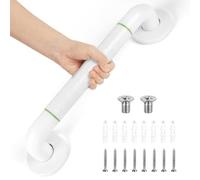 ACWOO Antidérapante Barre d'appui de Salle de Bain, 40cm Barre d'appui en Acier Inox 304 avec Anneau en Caoutchouc Phosphorescent, Barre d'Appui Antidérapant Poignée pour Personnes Aîné, Handicapé