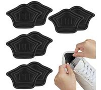 ACWOO Coussinets de Talon, 4 Pairs Coussinets de Coussin de Talons Auto-Adhésif, Inserts de Talons, Talons Semelles Autocollantes Antidérapants pour Empêche Frottements et Ampoules(10mm, Noir)