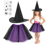 ACWOO Ensemble De Costume De Cornes De Diable, 3PCS Deguisement Halloween Demon Costume d'Halloween, Costume De Diable Accessoires De Diablesse Femme Pour Déguisement Imitation Cosplay Fête Cadeau