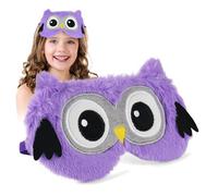 ACWOO Masque de Nuit Enfant, Masques De Sommeil En Peluche Pour Enfants, Masque Sommeil de Cartoon, Doux et confortables Masque de Voyage pour Les Yeux, pour Filles Garçons Maison Voyager Sieste