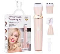 ACWOO Rasoir Électrique Femme, 3 En 1 Rasoir Indolore Rechargeable, Tondeuse Indolore, Rasoir Femme Sans Fil, Épilateur Électrique, Pour la Visage, Bras, Jambes, Aisselles