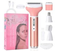 ACWOO Rasoir Électrique Femme, 4 En 1 Rasoir Indolore Rechargeable, Tondeuse Femme Indolore, Rasoir Femme Sans Fil, Épilateur Électrique Femme, Pour la Visage, Bras, Jambes, Aisselles, Bikini