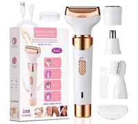 ACWOO Rasoir Électrique Pour Femme, 4 En 1 Rasoir Indolore Rechargeable, Tondeuse Indolore, Rasoir Femme Sans Fil, Épilateur Électrique, Pour la Visage, Bras, Jambes, Aisselles, Bikini