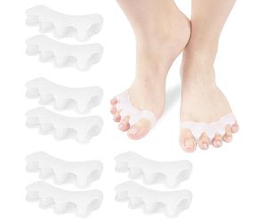 ACWOO Separateur Orteil, 4 Paires Correcteur d'Orteils, Ecarteur Orteil Silicone, Séparateur Doigts Pied Silicone, pour Oignons, Chevauchement, Orteils Coudés, Orteils en Marteau, Orteils en Griffe