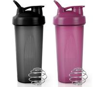 ACWOO Shaker Protéiné de 700ml, 2PCS Shaker à protéines avec Mixing Balle, Bouteille shaker de protéines pour Boisson Protéinée, Compléments Alimentaires En Poudre, Gourdes de Sport Sans BPA