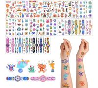 ACWOO Tatouages temporaires pour Enfants, 30PCS Etanche Tatouage Ephémère Petit Monstre Kit Tatoo, Regarder Tatouage Enfant, Fournitures de Fête d'Anniversaire d'Autocollants de Tatouage pour Enfants
