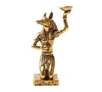Acxico 1 élégante statue de dieu gardien égyptien Anubis en laiton, figurine de divinité antique fabriquée à la main avec inscriptions hiéroglyphiques détaillées, idéale pour le salon et la décoration