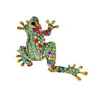 Acxico 1 x broche grenouille en strass vintage tendance fête animal broche broche bijoux femme cadeau