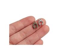Acxico Lot de 100 breloques en argent tibétain en forme de fer à cheval 12 mm