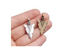 Acxico Lot de 100 pendentifs en forme de pointe de flèche en argent