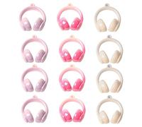 Acxico Lot de 12 perles en acrylique pour porte-clés, bandeaux, colliers et accessoires pour écouteurs (sans batterie)