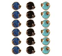 Acxico Lot de 18 boutons en émail plaqué or, motif soleil et lune avec couleurs mélangées, accessoires de bricolage pour robe, chemise, pull, manteau, chapeau, poupée