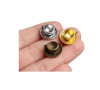 Acxico Lot de 30 breloques en forme de tasse à café et plateau en argent vieilli double face 3D 14 x 14 mm Accessoires faits à la main