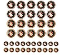 Acxico Lot de 40 boutons en métal argenté et doré pour homme, motif couronne de bouclier de style britannique, boucles à coudre à la main pour chemises, vestes, imperméables, costumes