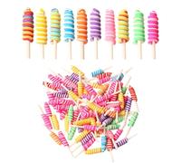 Acxico Lot de 40 mini sucettes en résine à faire soi-même, petites figurines d'ornement et accessoires de bijoux pour loisirs créatifs, décorations de vacances et accessoires d'anniversaire