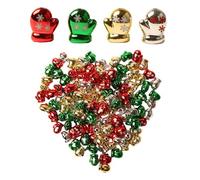 Acxico Lot de 50 gants en acrylique motif flocon de neige de couleurs aléatoires, accessoires de bricolage pour collier, bracelet, cordon de stylo, porte-clés