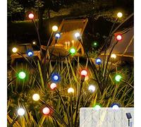 Acxilexy 6PCS Lumiere Luciole Solaire le Jardin, Lampe Solaire Firefly avec Télécommande, 8 Modes, décoration de lumières décoratives pour pelouse, patio, cour, cheminement