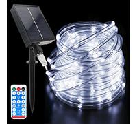 Acxilexy LED Tube Lumineux Solaire, 22M 200 LED Étanche Guirlande Lumineuse Tube, avec 8 Modes d'Éclairage, Solaire Ruban Lumineux pour Jardin Noël Mariage Fête Extérieur Intérieure Décoration