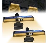 Acxilexy Lot de 2 Projecteurs Solaires avec Détecteur de Mouvement - 3 Modes, Étanche IP65, pour Sécurité Jardin, Allée, Clôture. Installation Facile Sans Fil, Éclairage Extérieur Puissant.