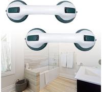 ACXIN 2 pièces Barres d'appui pour baignoire, Poignées de maintien avec ventouse, Poignée de bain portable en plastique pour personnes âgées, Sans perçage, Antidérapant
