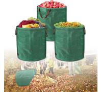 ACXIN 3X Sacs à déchets de jardin avec poignées 272L Stables aux UV et hydrofuges Sacs de jardin réutilisables et solides Pliables Résistants à la déchirure Sacs à feuilles