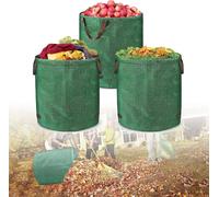 ACXIN 3X Sacs à déchets de jardin avec poignées 272L Stables aux UV et hydrofuges Sacs de jardin réutilisables et solides Pliables Résistants à la déchirure Sacs à feuilles