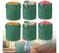 ACXIN 6X Sacs à déchets de jardin avec poignées 272L Stables aux UV et hydrofuges Sacs de jardin réutilisables et solides Pliables Résistants à la déchirure Sacs à feuilles