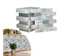 ACXIN Autocollant de carrelage Cuisine Système de nivellement PVC Carreaux muraux Film autocollant Film pour carrelage 10 pcs, dŽcor carrelage 34x29cm, pour salle de bain, lavabo, dŽcor cheminée (type