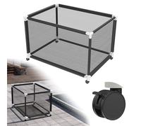 ACXIN Boîte de rangement avec roulettes - Noir - Pour pâtes, jouets, flotteurs, serviettes, organisateur en filet pour équipement de natation - 122 x 78 x 88 cm