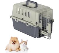 ACXIN Boîte de transport pour animaux domestiques Chien Chat Boîte pour chien en plastique PP 49.5¡Á33.5¡Á36cm Boîte de transport pour chat Boîte de transport pour chien avec entretoise pour urine & m
