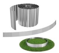 ACXIN Bordure de pelouse en métal galvanisé de 15 cm de haut, facile à monter, bordure ondulée pour parterre de fleurs et jardin, longueur réglable, barrière flexible contre les racines et bord de