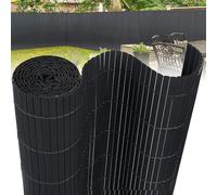 ACXIN Brise-vue en PVC, double renfort, brise-vue - Résistant aux intempéries - Avec attaches de câble, revêtement de balcon - Lamelles renforcées, anthracite, 160 x 300 cm